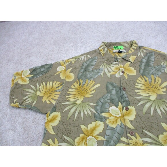 Tommy Bahama Shirt Men XL Floral Silk Graphic Print Hawaiian Camp Button Up - Picture 4 of 10